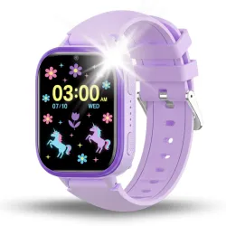 SMARTWATCH DLA DZIECKA ANGELO A26 FIOLETOWY ZEGAREK DZIECIĘCY TELEFON SIM GRY NAUKA BAJKI APARAT